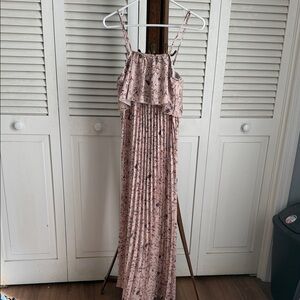 YesFashion Maternity Dress Women’s Spaghetti Strap Floral Maxi Dress Ruffle High